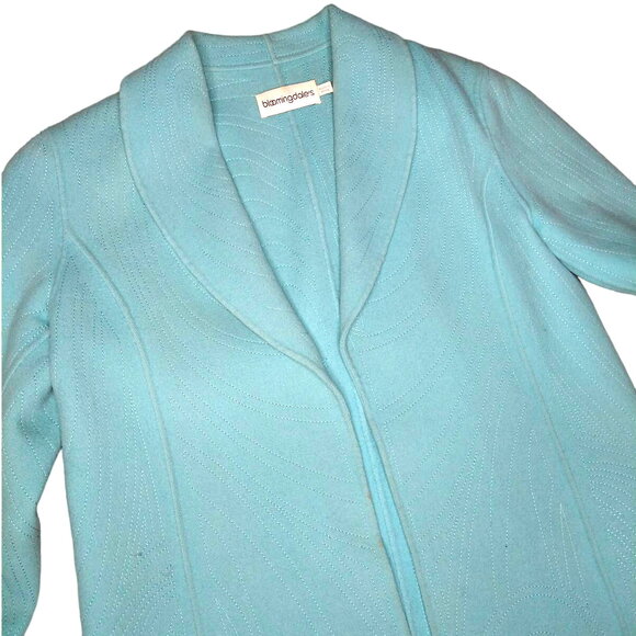 Vintage Blue Quilted Wool Jacket size 10 - Picture 6 of 10